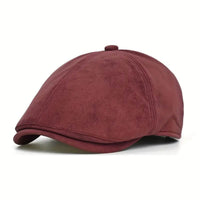 Berretto Newsboy in Pelle Scamosciata | ATENE