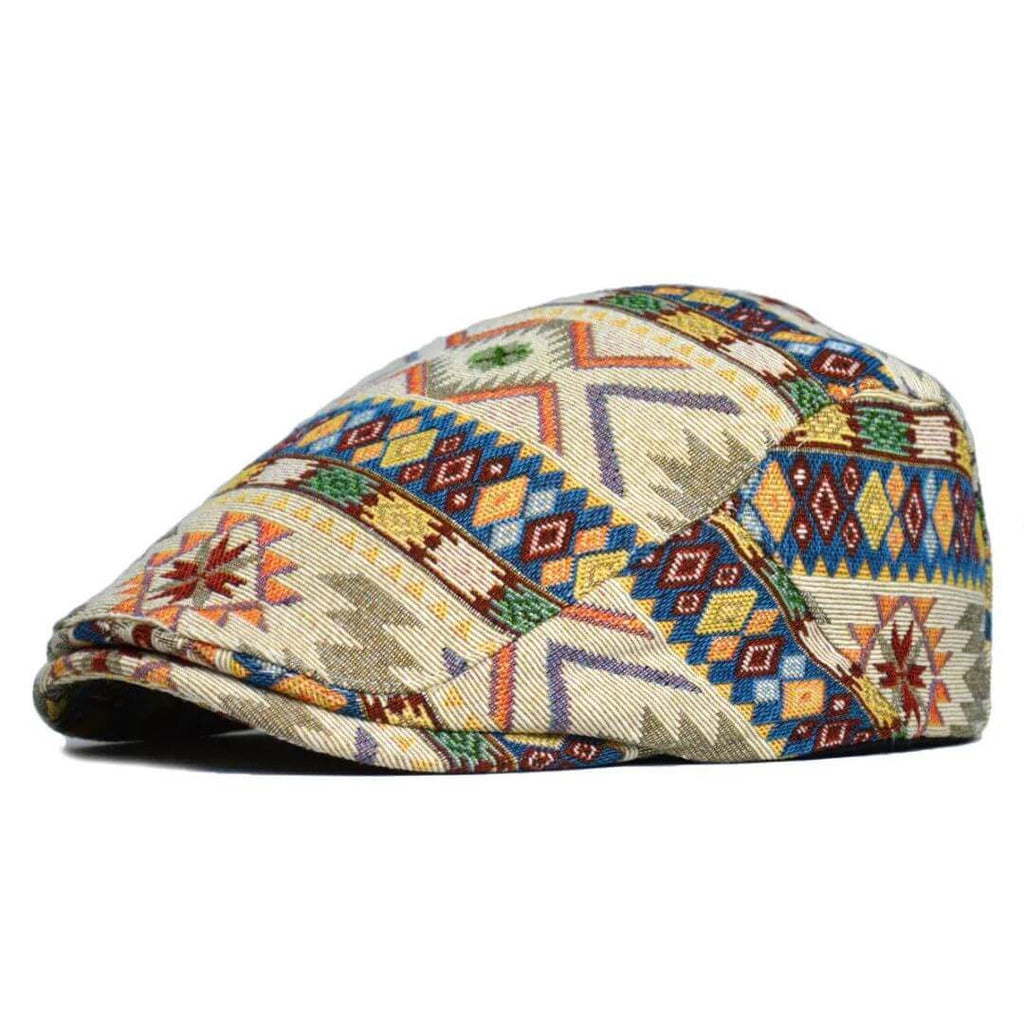 Chic Chicago Patterned Flat Hat