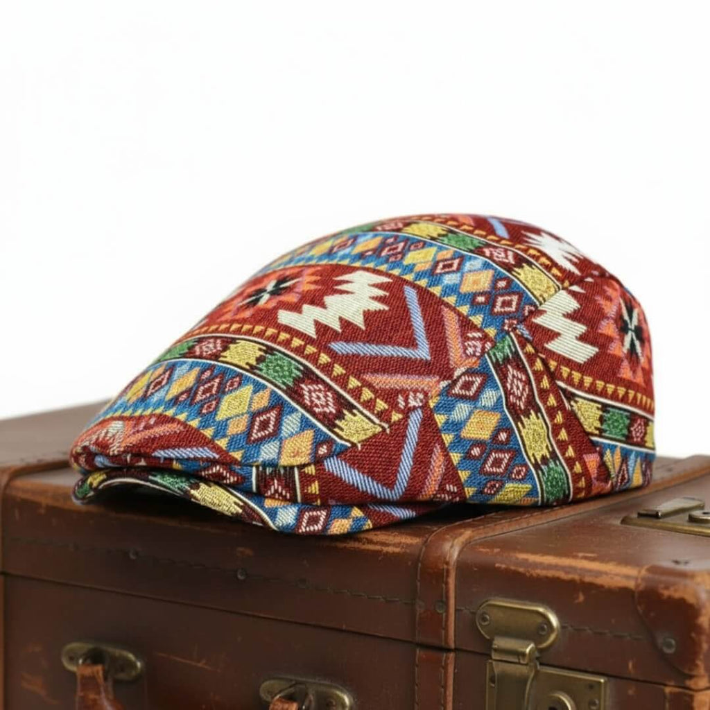 Chic Chicago Patterned Flat Hat