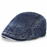 Denim Washed Flat Cap | LEXINGTON