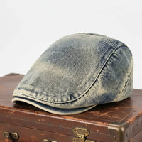 Denim Washed Flat Cap | LEXINGTON