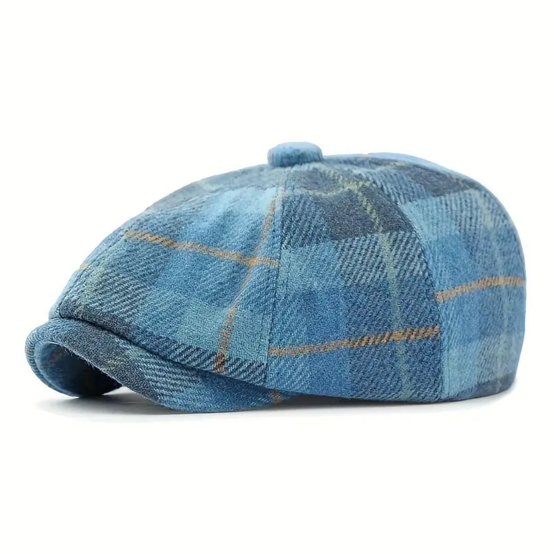 TOLEDO Checkered Wool Blend Newsboy Cap