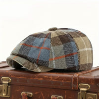 TOLEDO Checkered Wool Blend Newsboy Cap