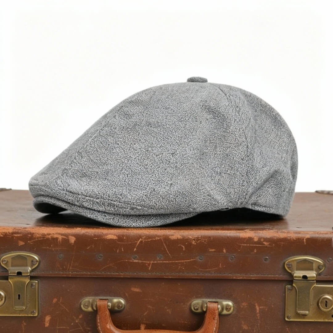 Monaco Flat Hat in Linen Blend