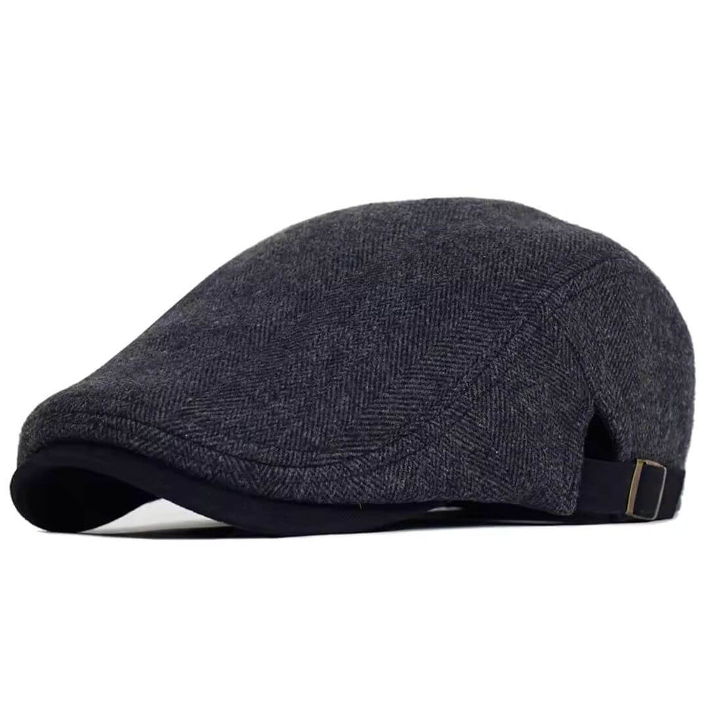 Wool Houndstooth Flat Cap | SCOTTSDALE