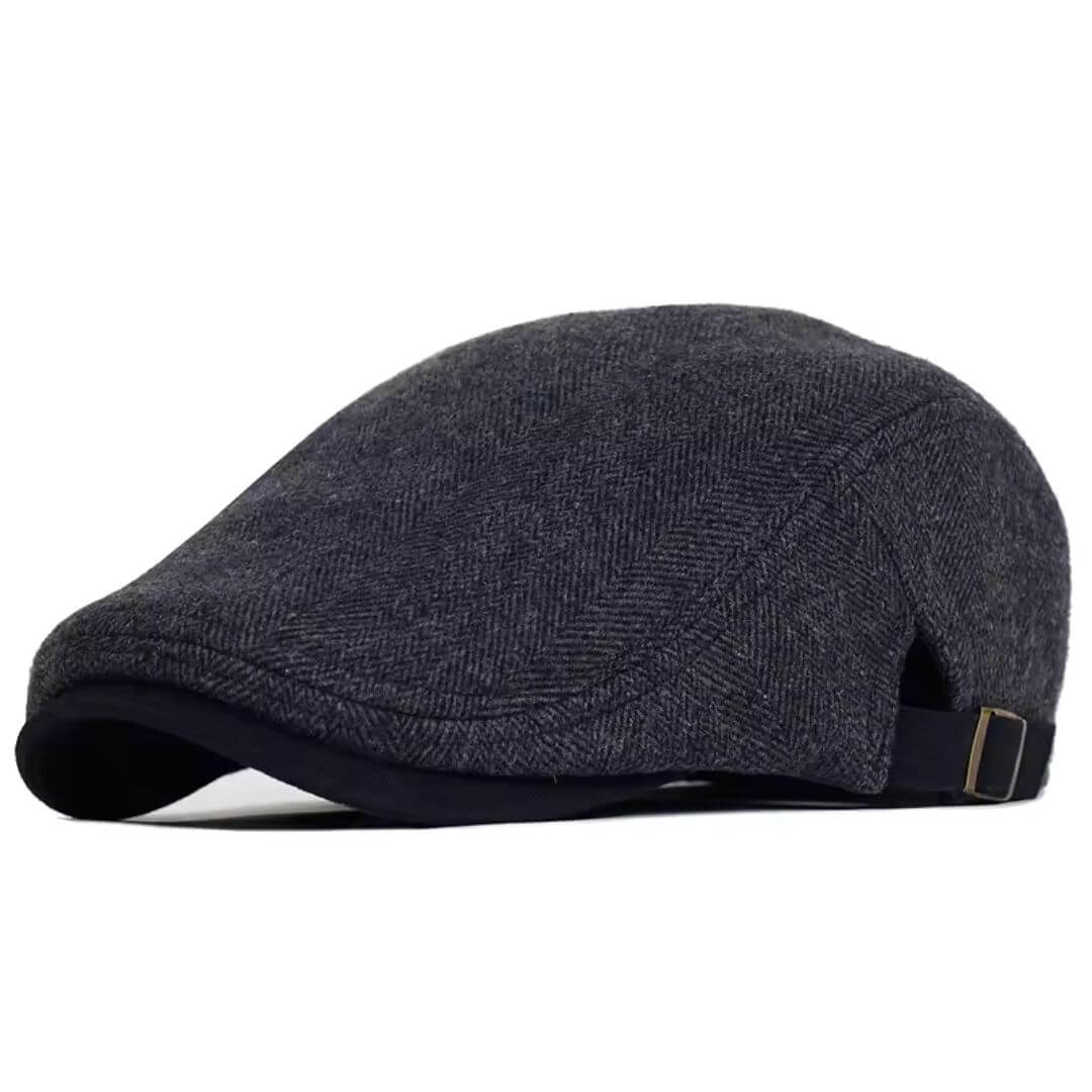 Wool Houndstooth Flat Cap | SCOTTSDALE