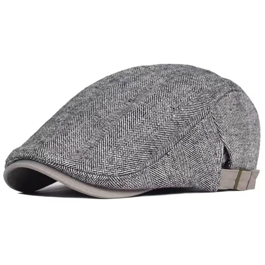 Wool Houndstooth Flat Cap | SCOTTSDALE