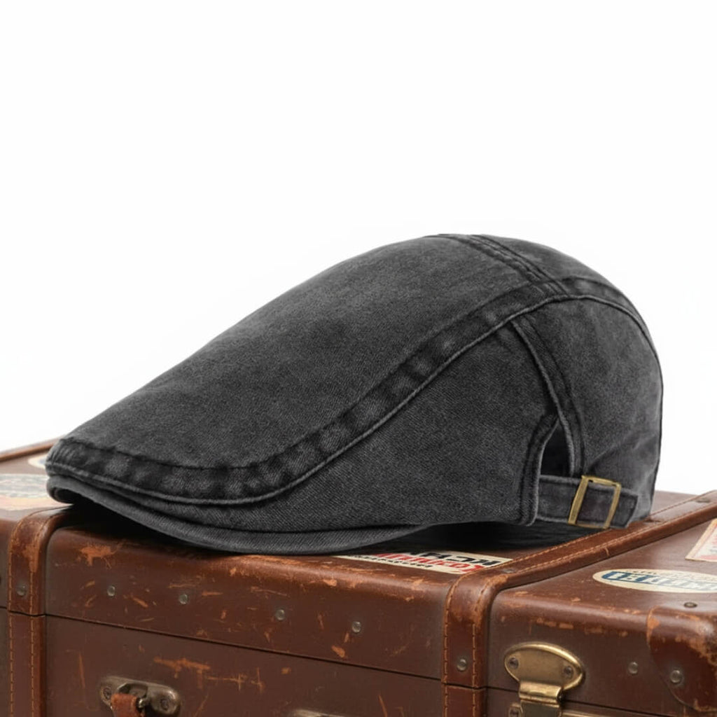 Denim Washed Flat Cap | DALLAS