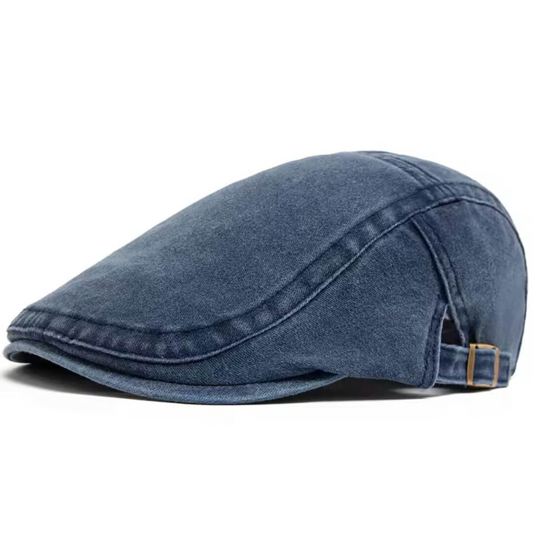 Denim Washed Flat Cap | DALLAS