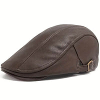 Berretto Piatto in Pelle | CANNES