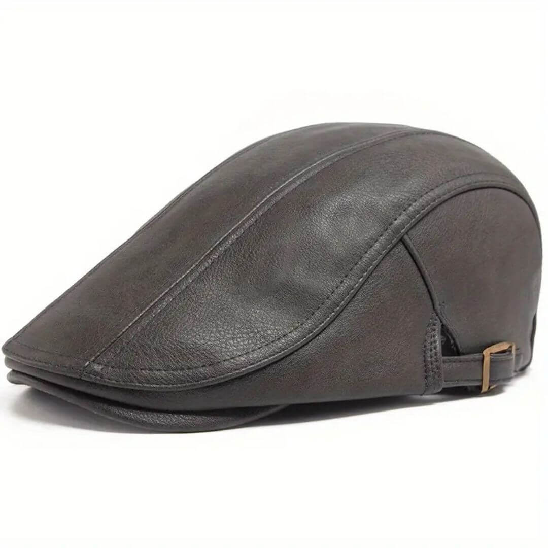 Berretto Piatto in Pelle | CANNES