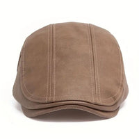 Berretto Piatto in Pelle | CANNES