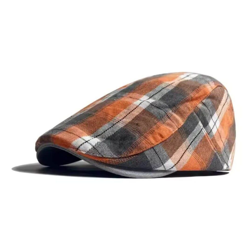 Montgomery Checkered Cotton Flat Cap