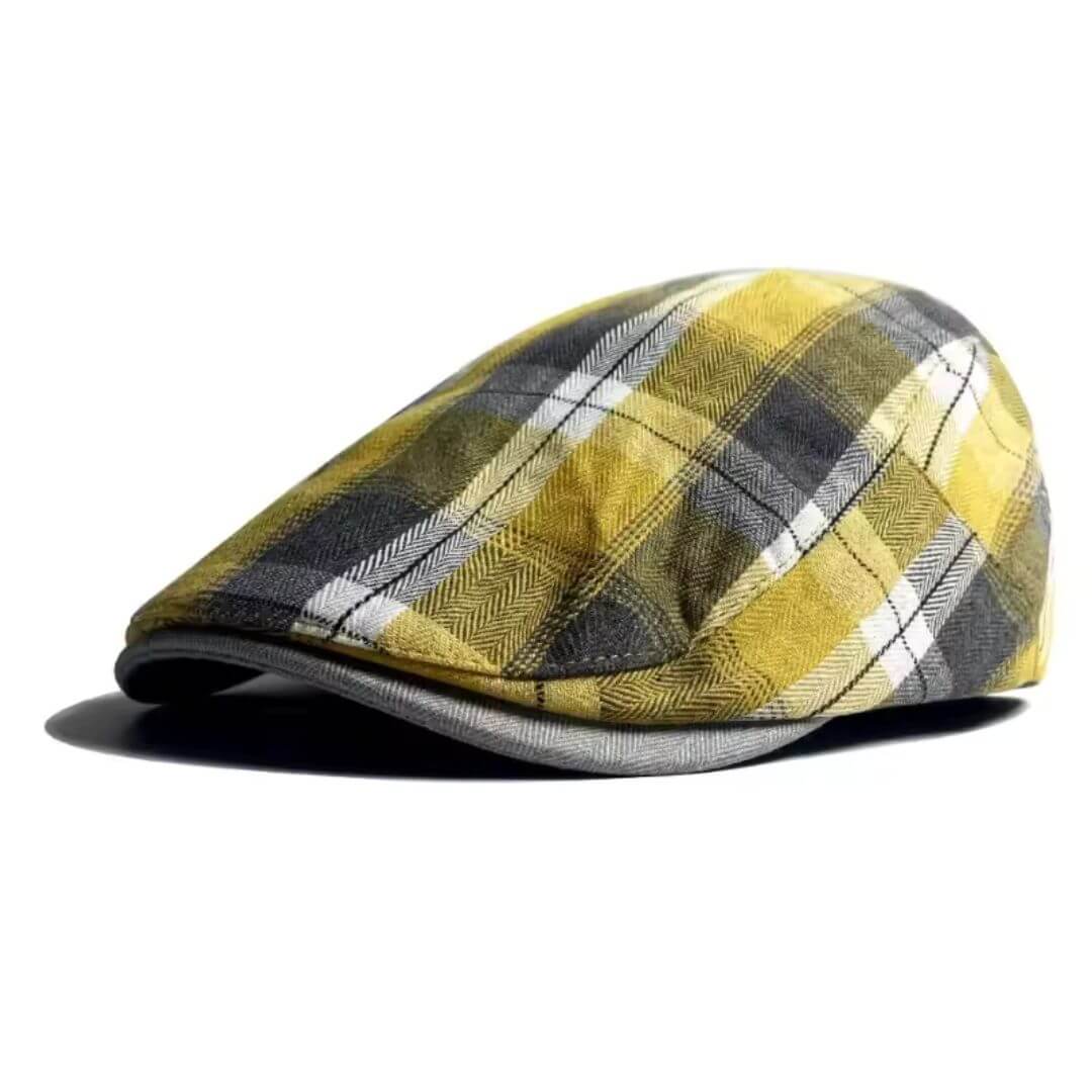 Montgomery Checkered Cotton Flat Cap