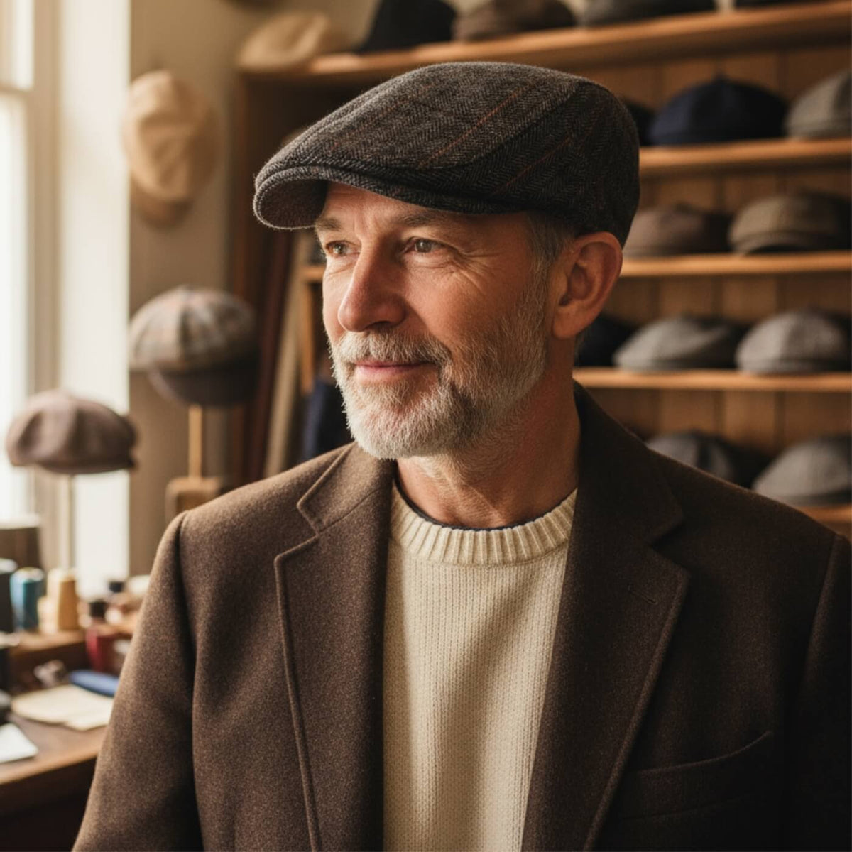 Wool Blend Flat Cap | BRUXELLES