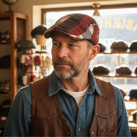 DELTA Patchwork Cotton Flat Cap