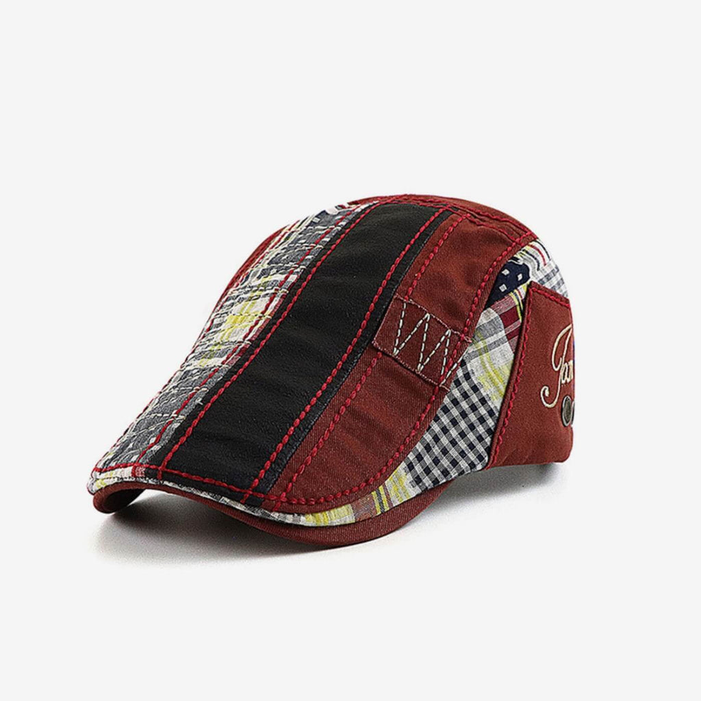 DELTA Patchwork Cotton Flat Cap