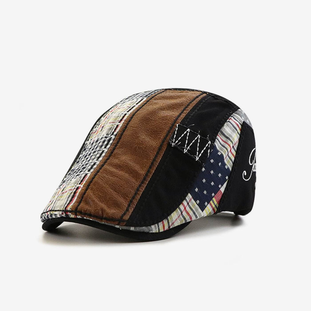 DELTA Patchwork Cotton Flat Cap