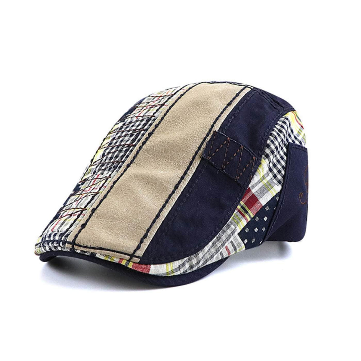DELTA Patchwork Cotton Flat Cap