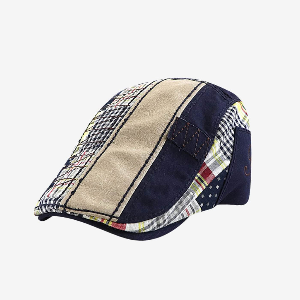 DELTA Patchwork Cotton Flat Cap