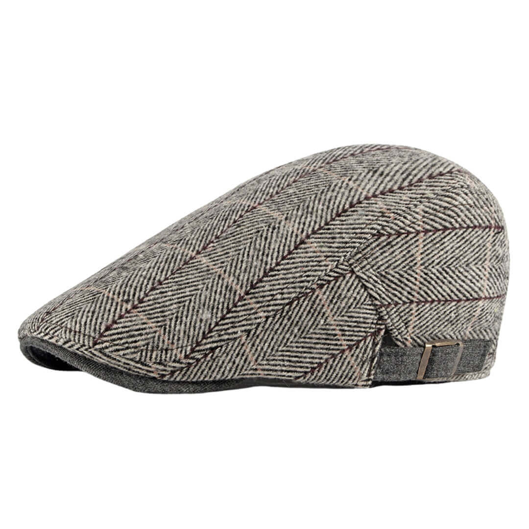 Cappello Piatto in Cotone a Motivo Spina di Pesce | LAWTON
