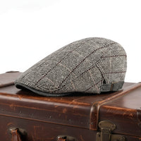 Cappello Piatto in Cotone a Motivo Spina di Pesce | LAWTON