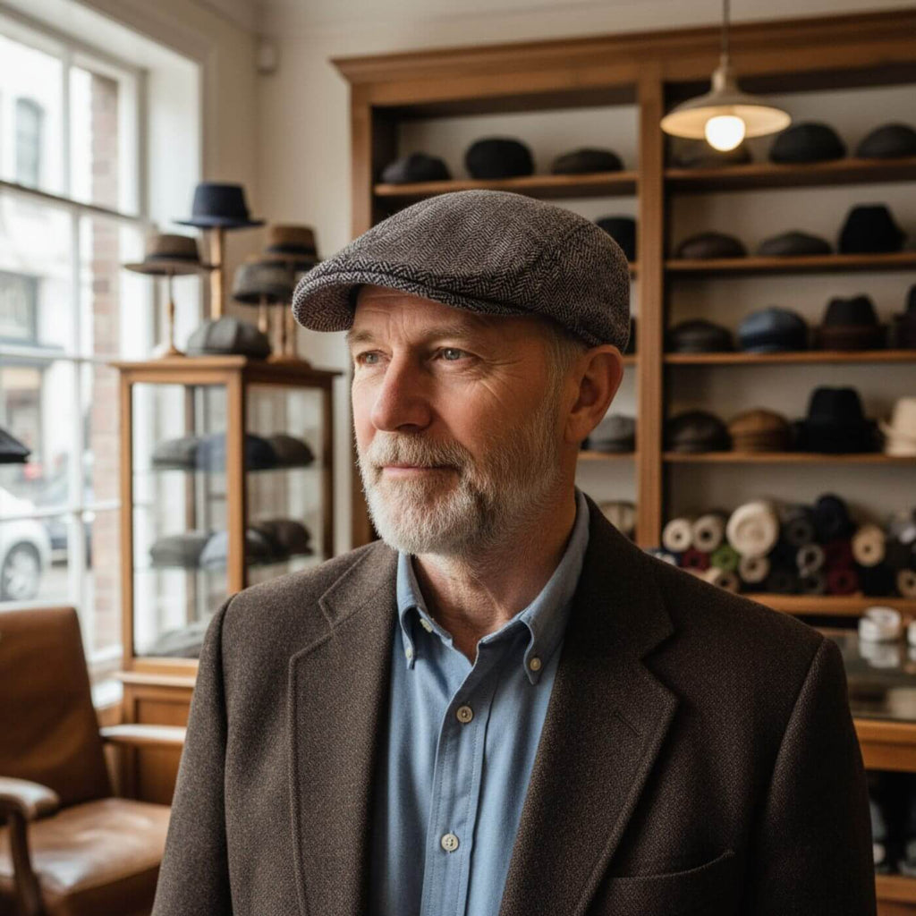 Hat in Houndstooth Cotton Blend | PUEBLO