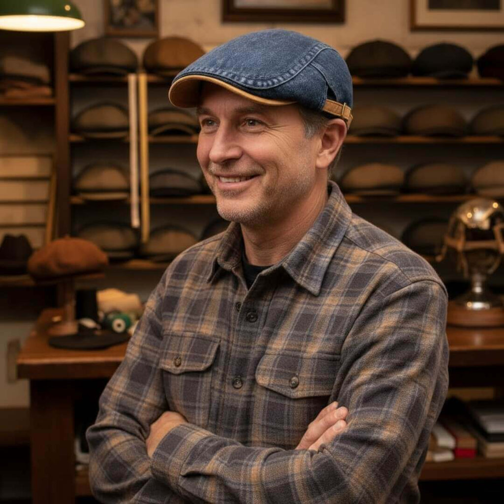 FARGO Denim Flat Cap