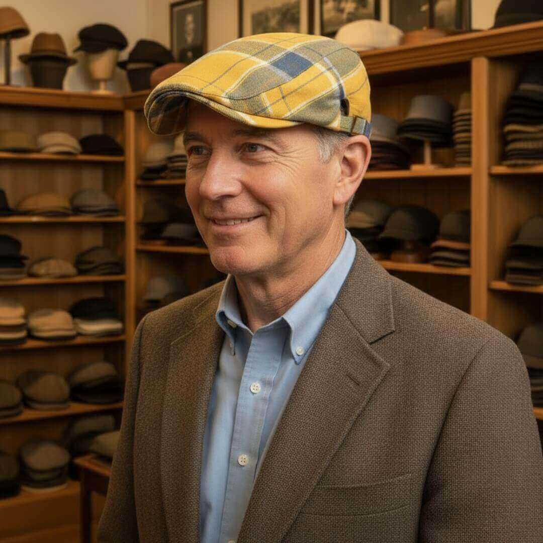Cappello Piatto Quadri in Cotone | JACKSONVILLE