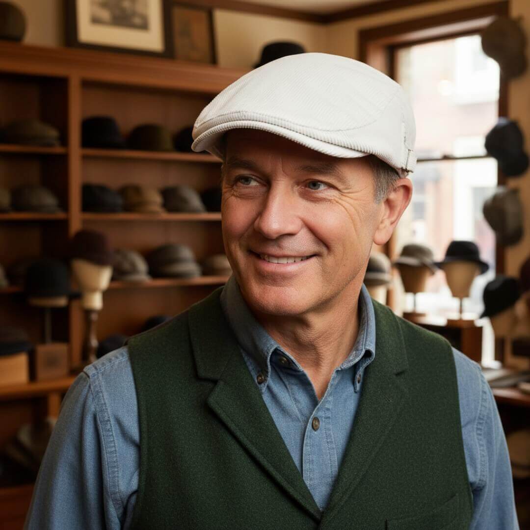 Cappello Piatto in Velluto a Coste - Modello ZION