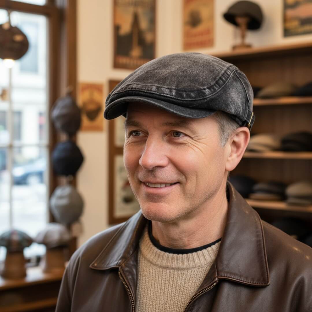 LOGAN Lavato Denim Flat Cap
