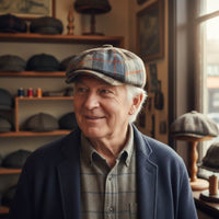 TOLEDO Checkered Wool Blend Newsboy Cap