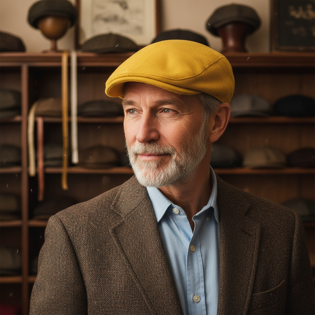 Cappello Piatto in Velluto a Coste - Modello DAKOTA